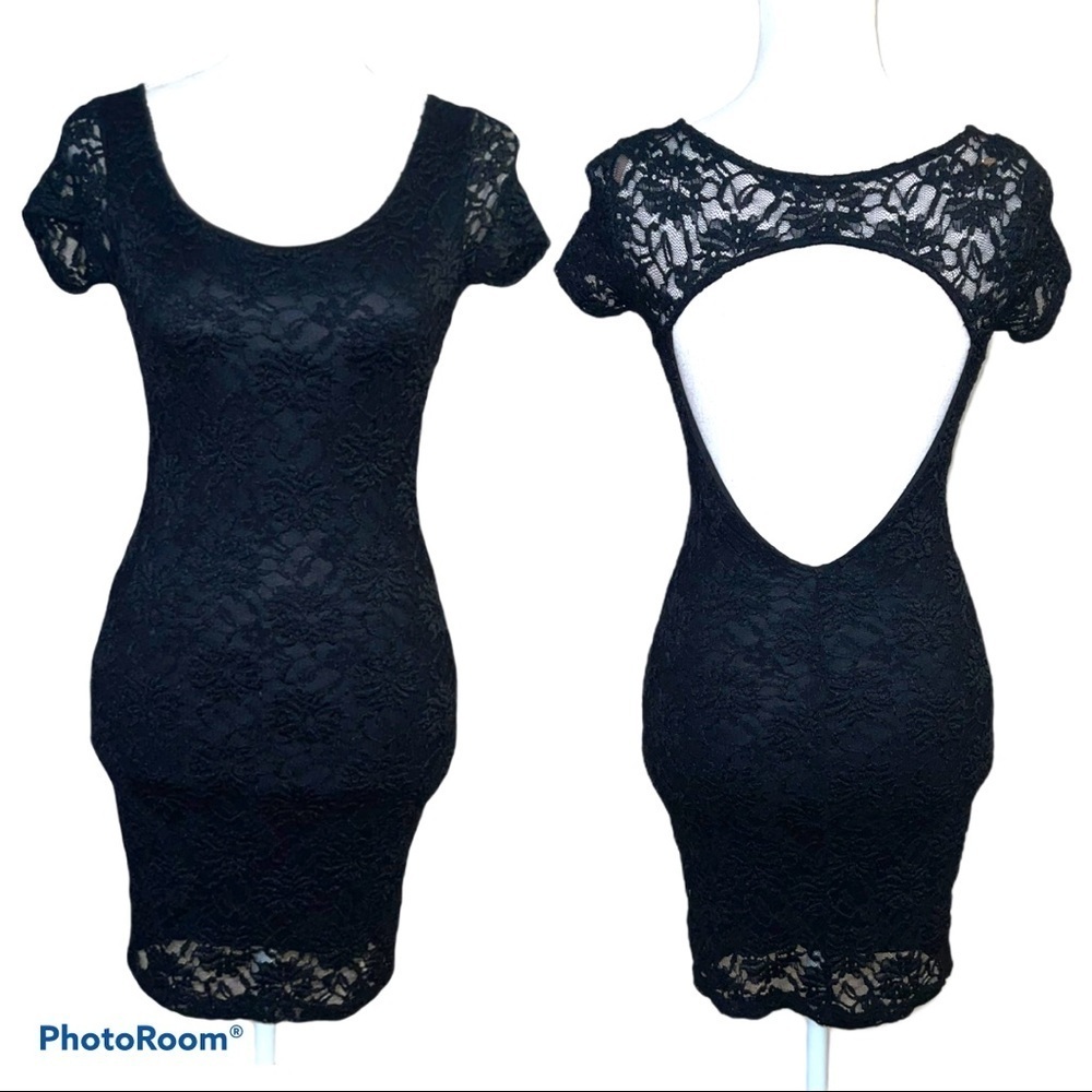 Black Lace Cocktail Dress
